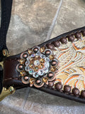 Gold Floral Bronc Halter