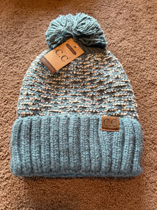 Tweed Knit Pom Beanie