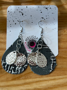 Leather charm Earrings