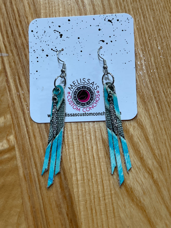 Fringe Leather charm Earrings