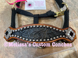 Black Floral Mini Bronc Halter