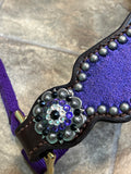 Purple Metallic Bronc Halter