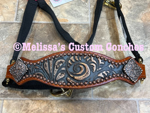 Gold Floral Bronc Halter