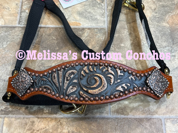 Gold Floral Bronc Halter