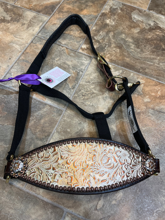 Gold Floral Bronc Halter