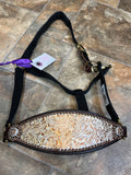 Gold Floral Bronc Halter