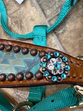 Turquoise Aztec Pony Bronc Halter