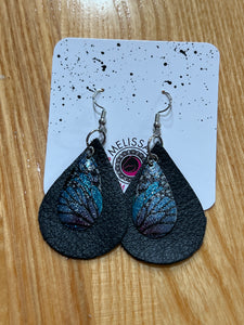 Leather charm Earrings