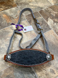 Black Floral Bronc Halter