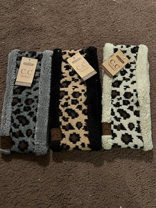 Fuzzy Leopard head wrap