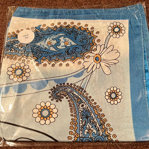 Turquoise Floral Scarf